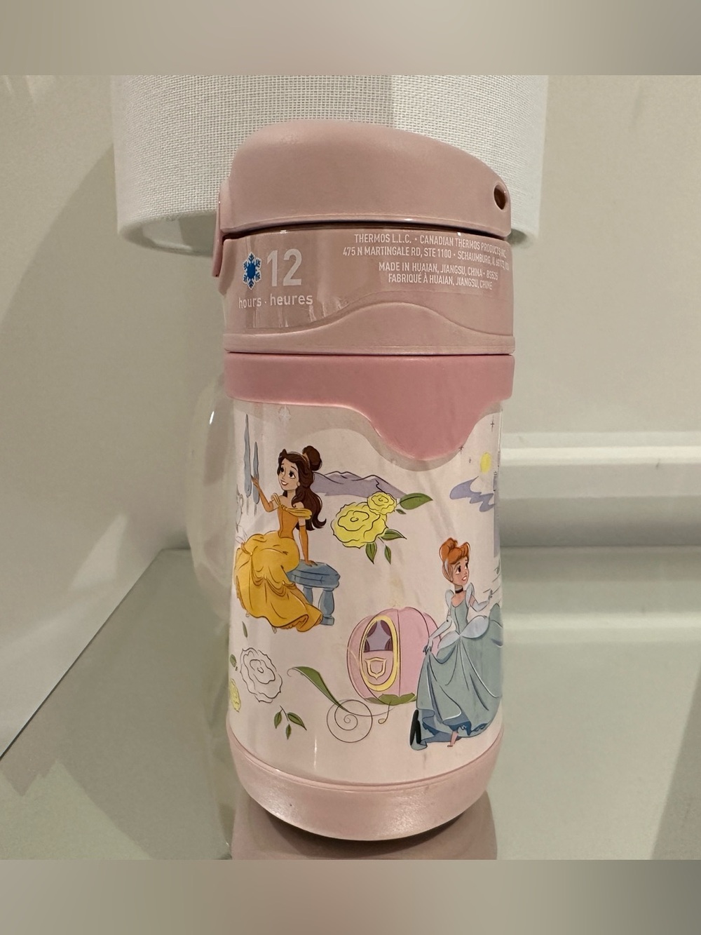 Thermos Toddler Vacuum Insulated Stainless Steel 10 oz Straw Bottle, Disney NWT